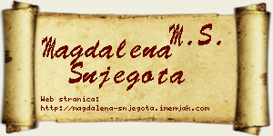 Magdalena Šnjegota vizit kartica